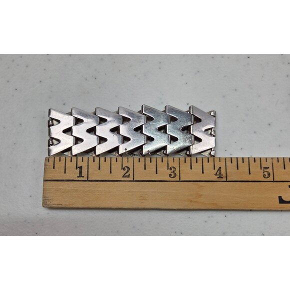 Vintage 925 Sterling Silver Link Bracelet Haglund Studio Sweden Safety Chain 52g - Picture 9 of 12